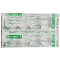Rivamer, Generic Exelon,  Rivastigmine  3 Mg Packaging