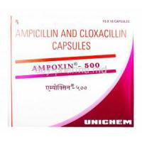 Ampoxin, Ampicillin and Cloxacillin 500mg
