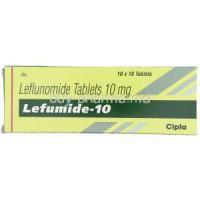 Lefumide, Generic  Arava,  Leflunomide 10 Tablet Box