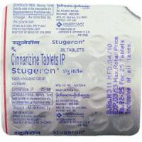 Stugeron,  Cinnarizine 25 Mg Tablets