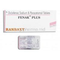 Fenak Plus, Generic Dynapar, Diclofenac Sodium,  Paracetamol 50 Mg/ 500 Mg Tablets (Ranbaxy)