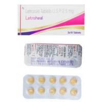 Letroheal, Letrozole 2.5mg, box and blister pack presentation