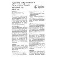 Buscopan Plus,  Hyoscine Butylbromide/ Paracetamol Information Sheet 1