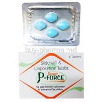 Super P Force, Sildenafil /Dapoxetine, box and blister pack presentation