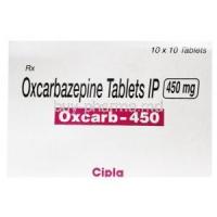 Oxcarb-450, Oxcarbazepine tablets, Cipla, box