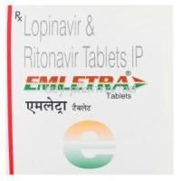 Emletra, Ritonavir 50mg/ Lopinavir 200mg, Emcure Pharma, box f