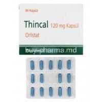 Thincal, Orlistat 120mg box and capsule