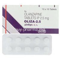Generic Zyprexa, Oliza, Olanzapine 2.5 mg