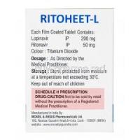 Ritohheet-L, Lopinavir and Ritonavir box side