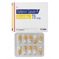 Antiflu, Oseltamivir phosphate 75mg box and caspsule