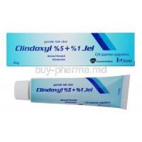 Clindoxyl Gel, Benzoyl Peroxide and Clindamycin box and tube