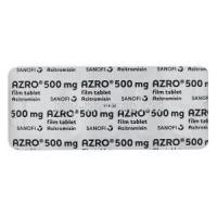 Azro, Azithromycin 500mg tablet back