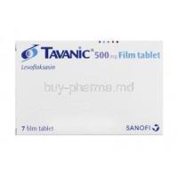 Tavanic, Levofloxacin 500mg box front