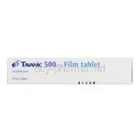 Tavanic, Levofloxacin 500mg box side