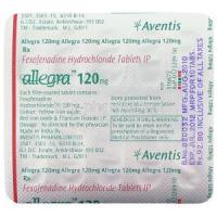 Allegra, Fexofenadine Hcl 120mg Tablet Strip Information