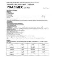 Prazimec Oral Paste, Ivermectin 18.7mg and Pyrantel 140.3mg leaflet 1