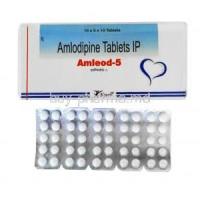 Amleod 5 (Amlodipine) 5mg box, sheet