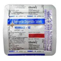 Vermact, Ivermectin 12mg tablet back