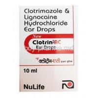 New Clotrin-AC Ear Drop, Lidocaine Clotrimazole box front
