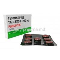 Fungotek, Terbinafine 250mg box and tablet