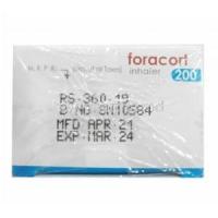 Foracort Inhaler, Formoterol Fumarate 6mcg and Budesonide 200mcg box bottom