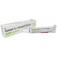 Ocuvir Eye Ointment, Acyclovir 3%, Eye Ointment 5g, FDC Ltd, Box, Tube