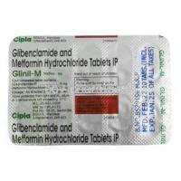Glinil M, Glibenclamide 5mg/ Metformin 500mg, Cipla, Blisterpack information