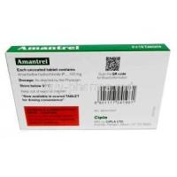 Amantrel, Amantadine 100mg, Tablet, Cipla, Box information, Dosage, Storage, Manufacturer