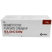 Elocon cream, Mometasone 0.1%, cream 10g(New package), Box front view
