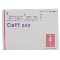 Ceff 500, Generic  Keflex,  Cephalexin Box