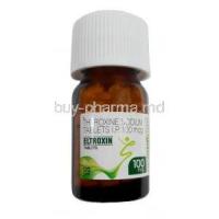 Eltroxin Levothyroxine 100 mg, GSK, Bottle front view