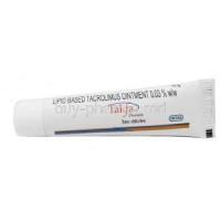 Takfa Ointment, Tacrolimus　0.03% ww, Ointment 10g, Intas Pharma, Tube front view
