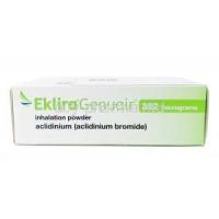 Eklira Genuair Inhalation powder, Aclidinium 322mcg, Inhalation powder 60MD, AstraZeneca, Box top view