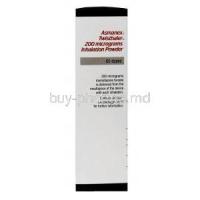 Asmanex Twisthaler, Mometasone Furoate 200 mcg, Inhaler (Twisthaler) 60 MD,MSD, Box side view information