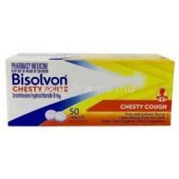 Bisolvon Chesty Forte,Bromhexine 8 mg,Boehringer Ingelheim, Box front view