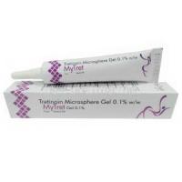 MyTret,Tretinoin Gel Microsphere 0.1%,Gel 15g, Grace Derma Healthcare, Box, Tube front view