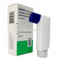 Salres Inhaler,Salbutamol 100 mcg, Inhaler 200 MD, Deva Holdings, Box, Inhaler