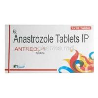Antenol-1, Anastrozole 1mg, Knoll Healthcare, Box front view