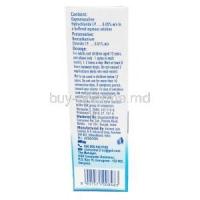 Otrivin Oxy Fast Relief Adult Nasal Spray, Oxymetazoline 0.05%, Nasal Spray 10mL,Box information, Dosage