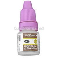 Tropicacyl, Generic Mydriacyl,  Tropicamide Eye Drops Bottle