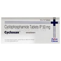 Cycloxan, Cyclophosphamide 50mg, Zydus Celexa, Box front view