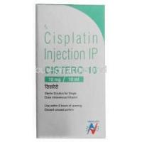 Cistero Injection, Cisplatin 10 mg, Injection,Hetero Healthcare, Box front view