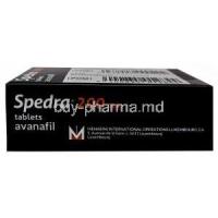 Spedra, Avanafil 200mg, A.Menarini Farmaceutica Internazionale S.R.L, Box information, Manufacturer