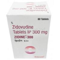 Zidine, Zidovudine 300mg, 60tablets, Emcure Pharmaceuticals Ltd, Box front view