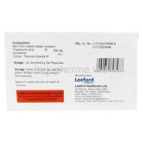 Redotrex, Tranexamic Acid 500 mg, Leeford Healthcare Ltd, Box information, Dosage, Storage