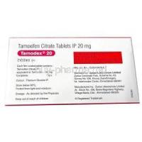 Tamodex 20, Tamoxifen Citrate 20mg, Zydus, Box information, Caution