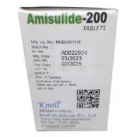 Amisulide 200,Amisulpride 200 mg, Knoll, Box information,Mfg date, Exp date