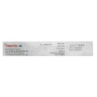 Tigatel, Telmisartan 40mg, Sun Pharmaceutical Industries, Box information, Mfg date, Exp date