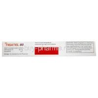 Tigatel, Telmisartan 80mg, Sun Pharmaceutical Industries, Box information, Caution