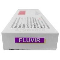 Fluvir, Oseltamivir 75 mg, Capsule, Hetero Drugs, Box side view